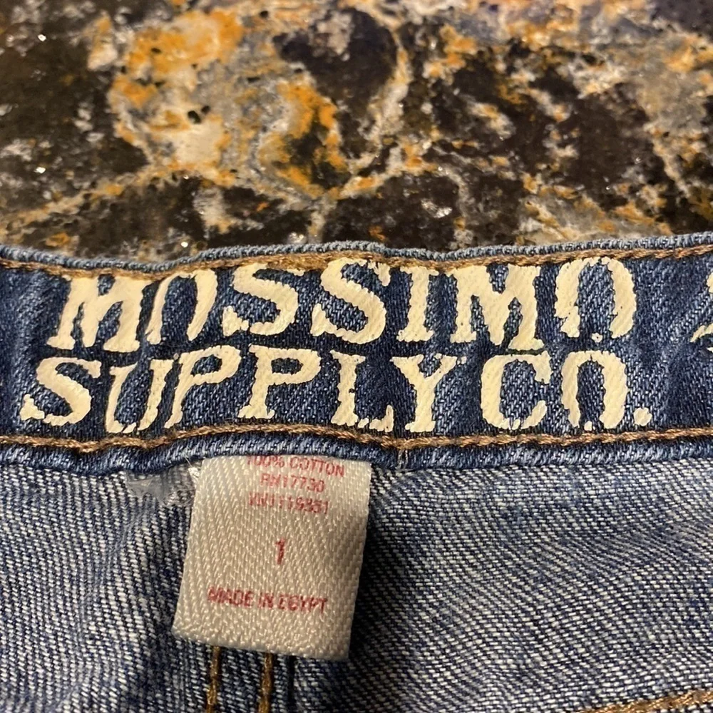 Juniors casual solid blue distressed size 1